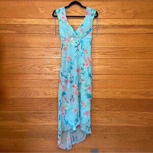 Vintage Blue Floral Dress